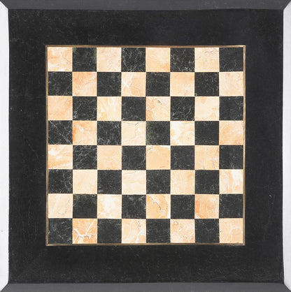 Butler Specialty Company - Frankie 18 in. W Square Fossil Stone & Metal Game Table, Multi-Color - 6061025