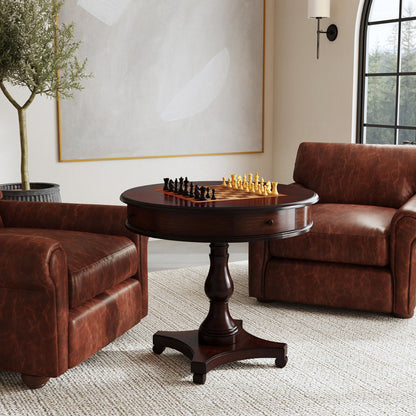 Butler Specialty Company - Fredrik 34 in. W Round Wood Game Table, Dark Brown - 5718024