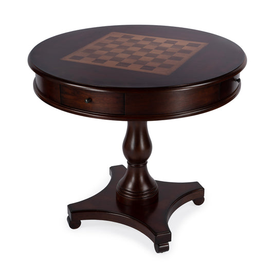 Butler Specialty Company - Fredrik 34 in. W Round Wood Game Table, Dark Brown - 5718024