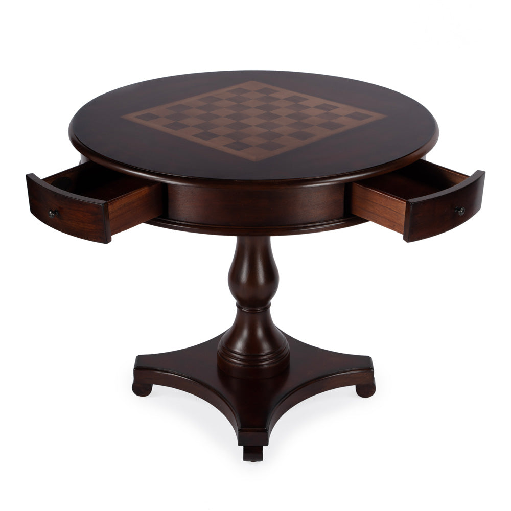 Butler Specialty Company - Fredrik 34 in. W Round Wood Game Table, Dark Brown - 5718024