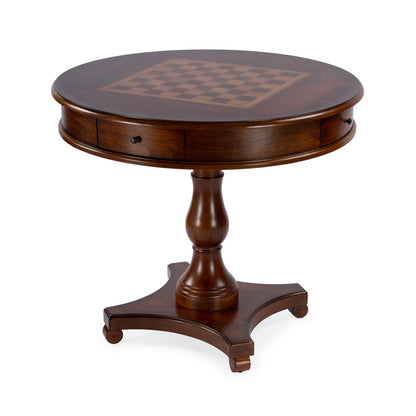 Butler Specialty Company - Fredrik 34 in. W Round Wood Game Table, Medium Brown - 5718011