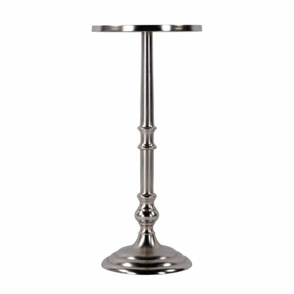 Butler Specialty Company - Garland 10 in W Round All Metal Pedestal Base End Table  - Silver - 5927220 view 2