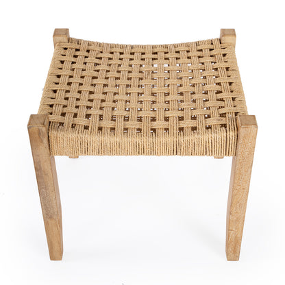 Butler Specialty Company - Garner 19.5 in. W Rectangular Woven Jute Accent Stool, Natural - 4269312
