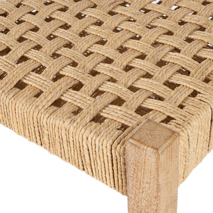 Butler Specialty Company - Garner 19.5 in. W Rectangular Woven Jute Accent Stool, Natural - 4269312