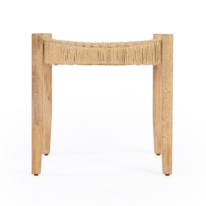 Butler Specialty Company - Garner 19.5 in. W Rectangular Woven Jute Accent Stool, Natural - 4269312