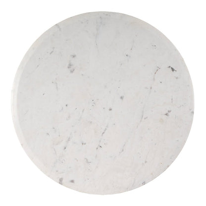 Butler Specialty Company - Geneva 22 in. W Round Marble and Wood Side Table, Brown, White - 5861455 View 4