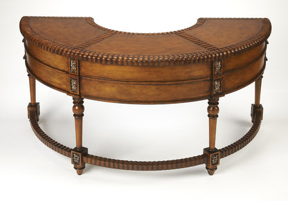 Butler Specialty Company - Connoisseur's - Geneva 60 in. W Demilune Wood 5 Drawer Desk, Dark Brown - 714090