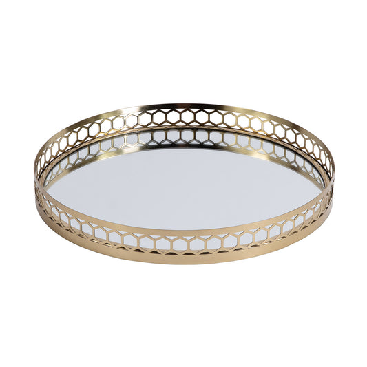 Butler Specialty Company - Geneva Round Serving Tray, Gold - 5802016 View 1