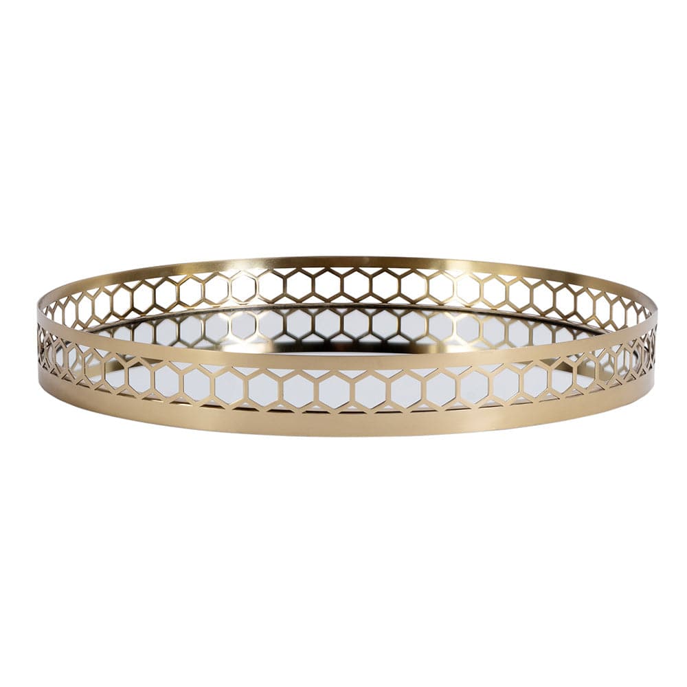 Butler Specialty Company - Geneva Round Serving Tray, Gold - 5802016 View 3