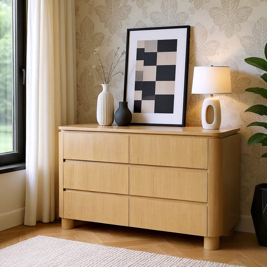 Butler Specialty Company - Genoa 60 in. W Rectangular Wood 6 Drawer Dresser, Light Brown - 6279492 view 2