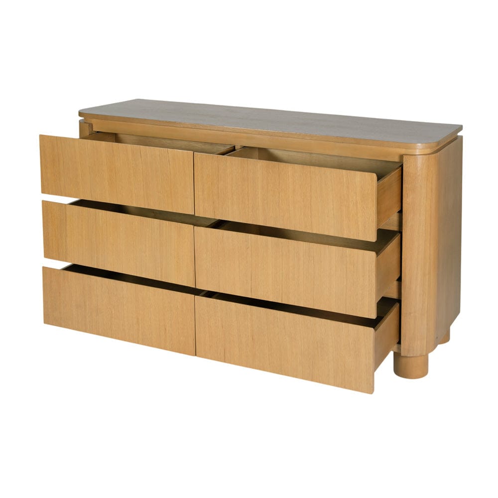 Butler Specialty Company - Genoa 60 in. W Rectangular Wood 6 Drawer Dresser, Light Brown - 6279492 view 3