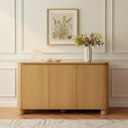 Butler Specialty Company - Genoa 60 in. W Rectangular Wood Sideboard w Interior Cabinet Storage, Light Brown - 6280492 view 4