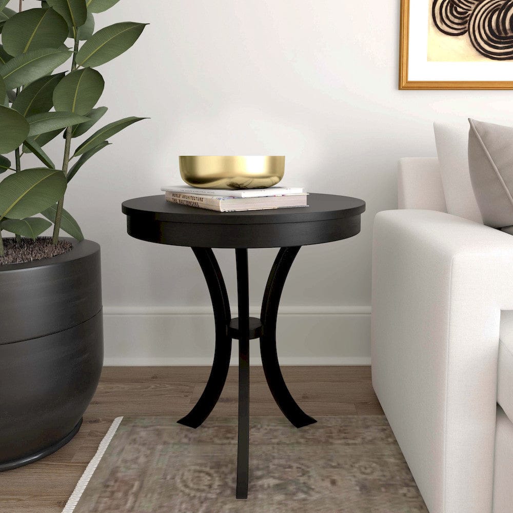 Butler Specialty Company - Gerard 24 in. W Round Wood Side Table, Black - 7007111 view 5
