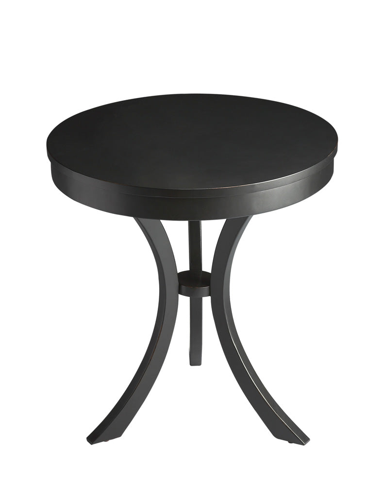 Butler Specialty Company - Gerard 24 in. W Round Wood Side Table, Black - 7007111
