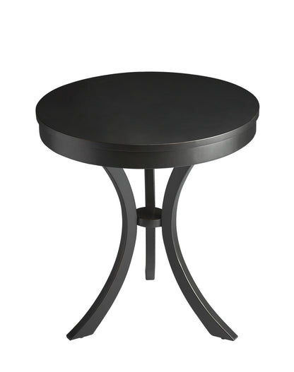 Butler Specialty Company - Gerard 24 in. W Round Wood Side Table, Black - 7007111