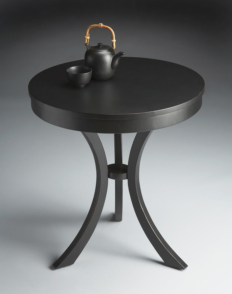 Butler Specialty Company - Gerard 24 in. W Round Wood Side Table, Black - 7007111