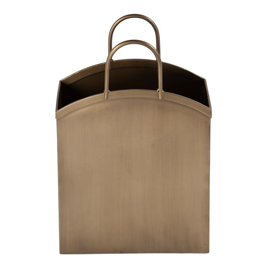 Butler Specialty Company - Gia 12 in. W Rectangular Metal Magazine Basket, Antique Gold - 5843025 View 2