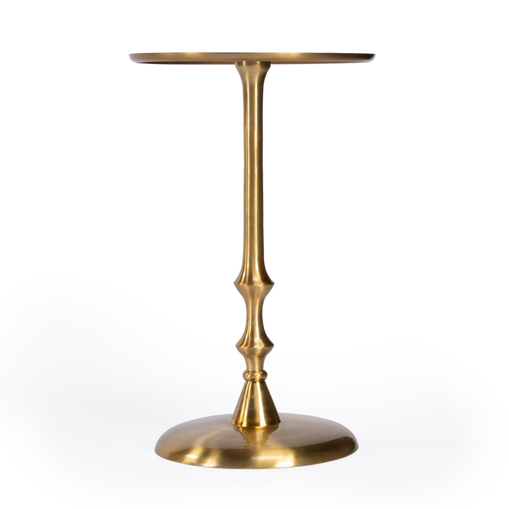 Butler Specialty Company - Givanna 11.75 in. W Round Metal Side Table, Gold - 5592226