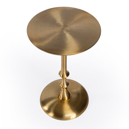 Butler Specialty Company - Givanna 11.75 in. W Round Metal Side Table, Gold - 5592226