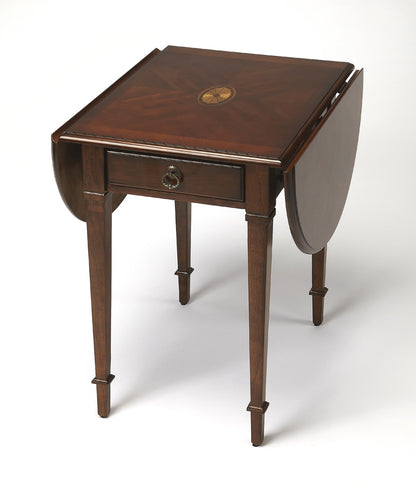 Butler Specialty Company - Glenview 19 in. W Rectangular Wood 1 Drawer Pembroke Side Table, Dark Brown - 1576024