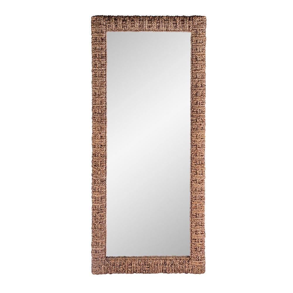 Butler Specialty Company - Gloucester Woven Water Hyacinth Floor Mirror, Brown - 9768476 View 1