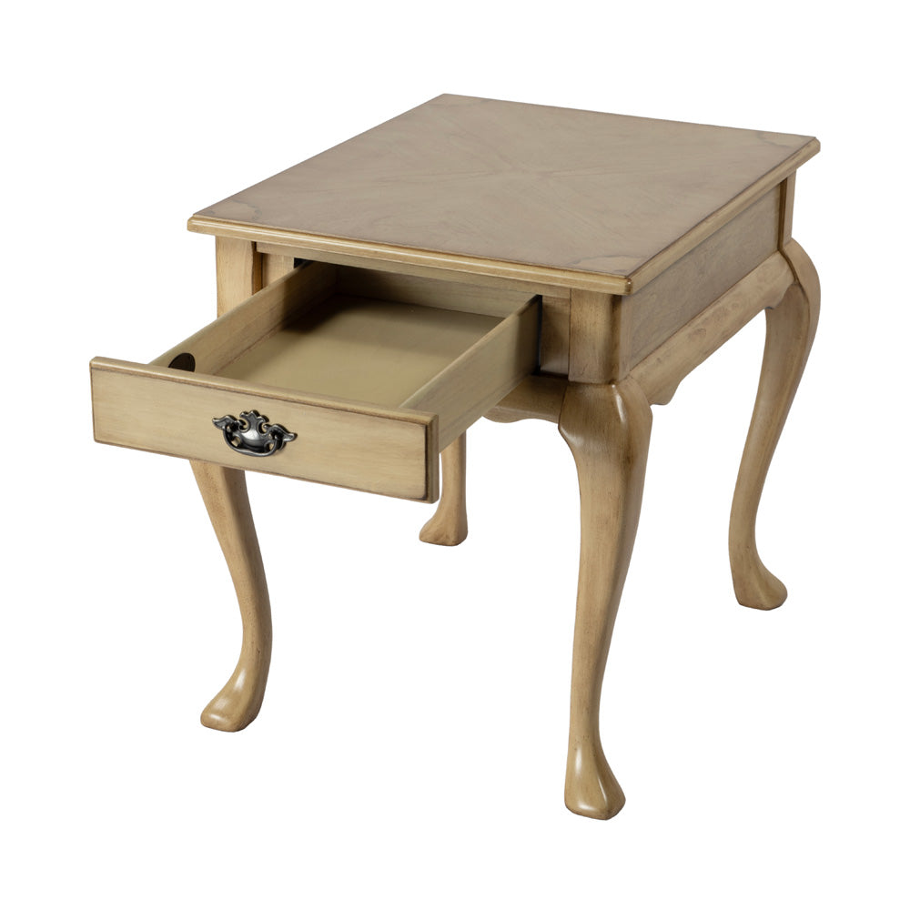 Butler Specialty Company - Grace 21 in. W Rectangular Wood 1 Drawer End Table, Beige - 3022424
