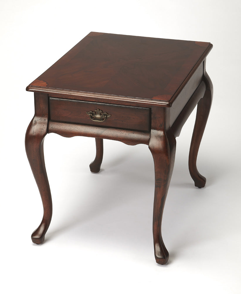 Butler Specialty Company - Grace 21 in. W Rectangular Wood 1 Drawer End Table, Dark Brown - 3022024