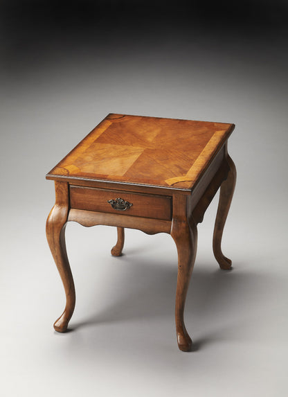 Butler Specialty Company - Grace 21 in. W Rectangular Wood 1 Drawer End Table, Medium Brown - 3022101