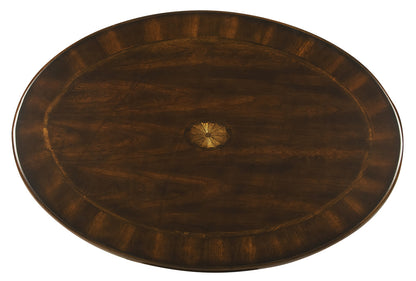 Butler Specialty Company - Grace 38 in. W Oval Wood 4 Leg Coffee Table, Dark Brown - 3012024
