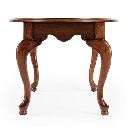Butler Specialty Company - Grace 38 in. W Oval Wood 4 Leg Coffee Table, Medium Brown - 3012101