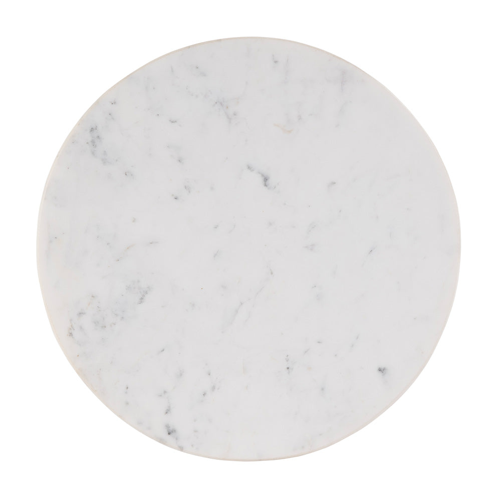 Butler Specialty Company - Graham 13 in. W Round Marble and Iron Side Table, Black and White - 5832389 view 4