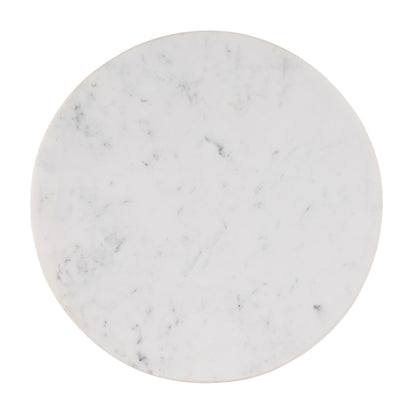 Butler Specialty Company - Graham 13 in. W Round Marble and Iron Side Table, Black and White - 5832389 view 4
