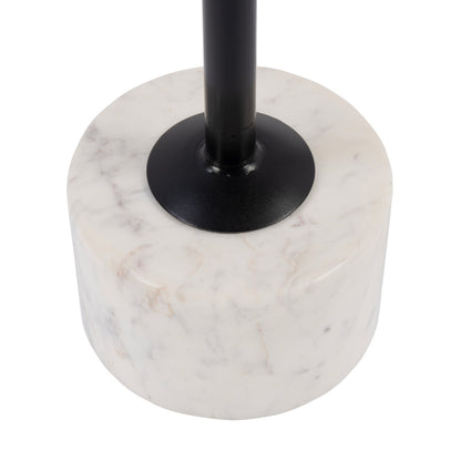Butler Specialty Company - Graham 13 in. W Round Marble and Iron Side Table, Black and White - 5832389 view 5