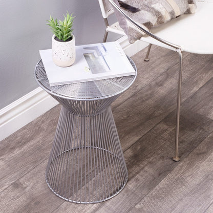 Butler Specialty Company - Greeley 13.25 in. W Round Metal Side Table, Silver - 2896220 view 6