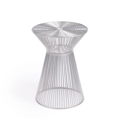 Butler Specialty Company - Greeley 13.25 in. W Round Metal Side Table, Silver - 2896220