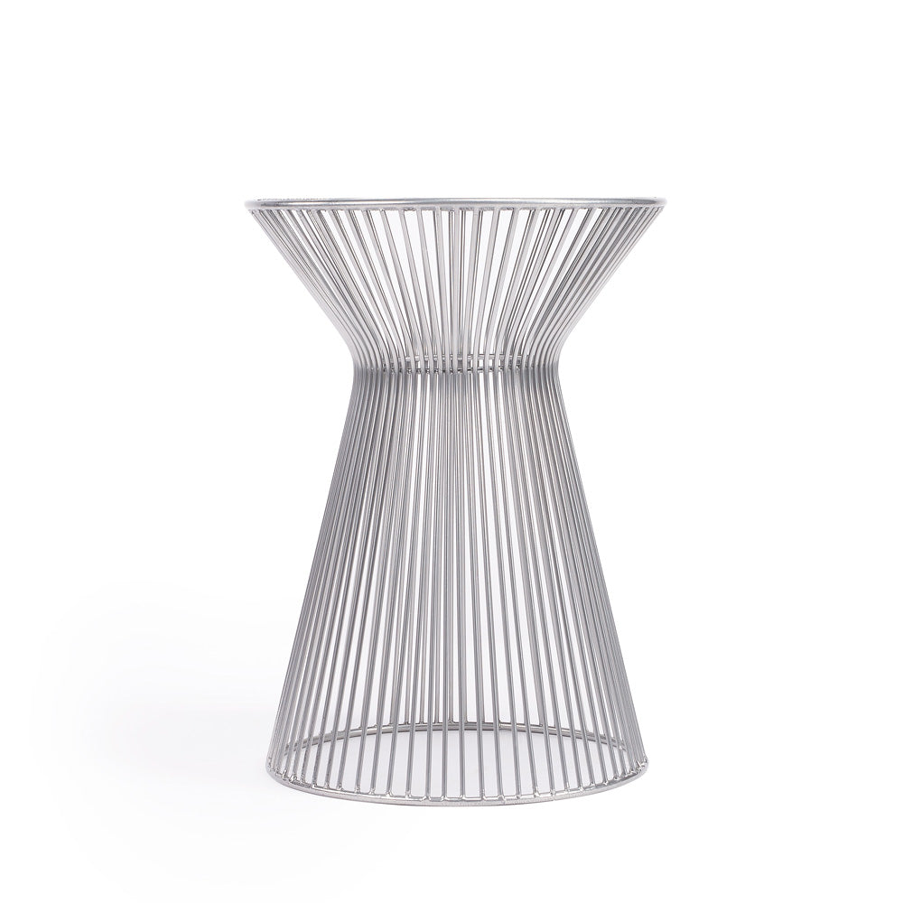 Butler Specialty Company - Greeley 13.25 in. W Round Metal Side Table, Silver - 2896220