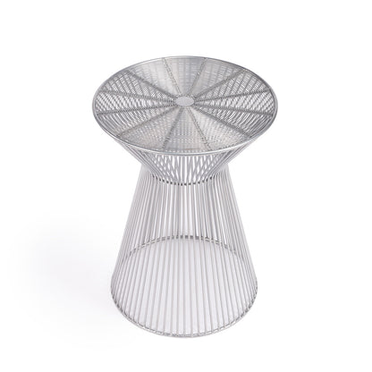 Butler Specialty Company - Greeley 13.25 in. W Round Metal Side Table, Silver - 2896220