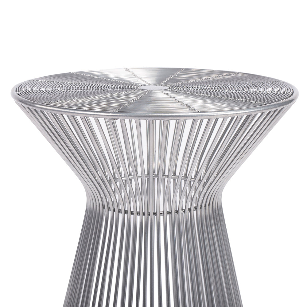 Butler Specialty Company - Greeley 13.25 in. W Round Metal Side Table, Silver - 2896220