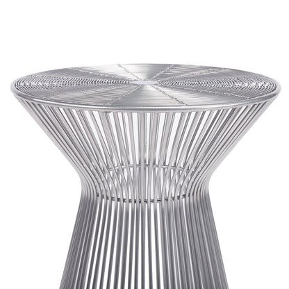Butler Specialty Company - Greeley 13.25 in. W Round Metal Side Table, Silver - 2896220