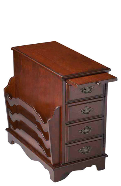 Butler Specialty Company - Gregory 14.5 in. W Rectangular Wood Enclosed Storage Side Table with Magazine Holder, Dark Brown - 7038024