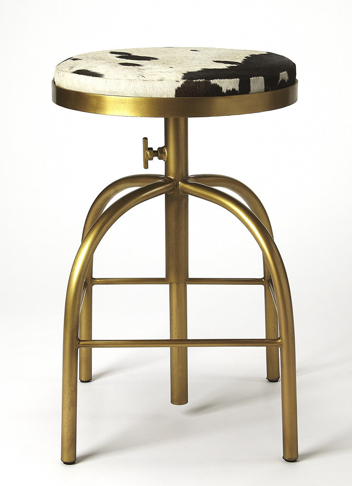 Butler Specialty Company - Grogan Hair-On-Hide 26" Counter stool, Multi-Color - 5238373
