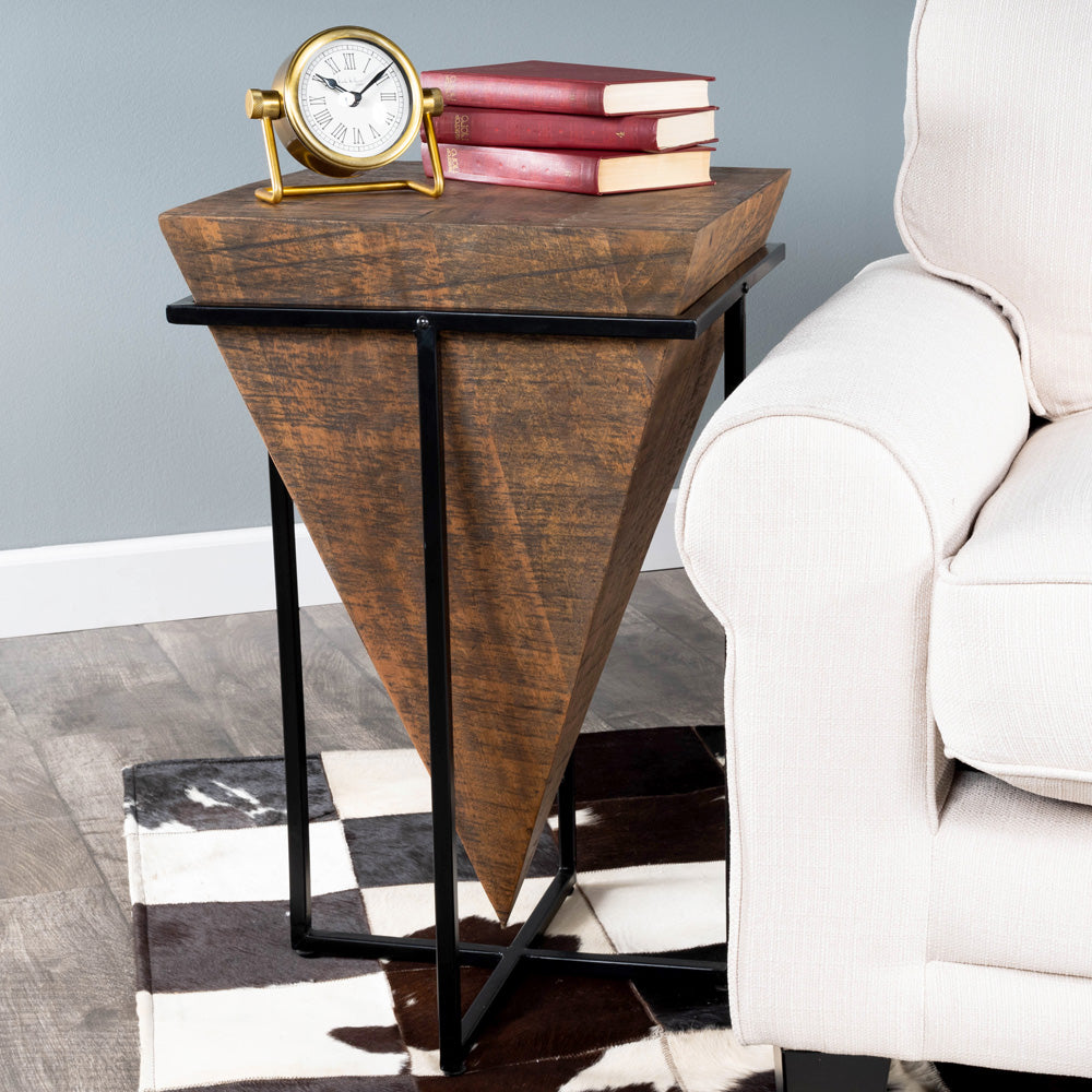 Butler Specialty Company - Gulnaria Wood & Metal Side Table, Dark Brown - 5455140