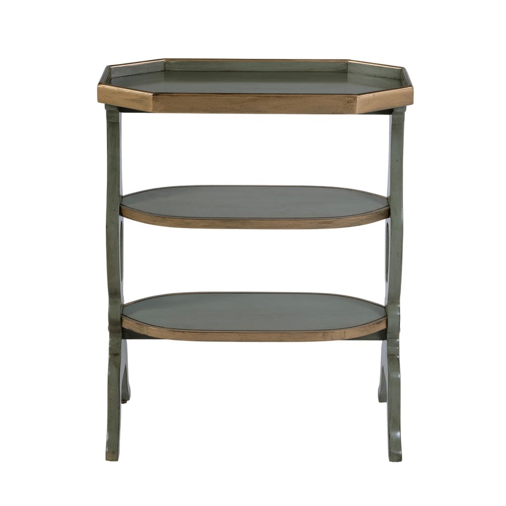 Butler Specialty Company - Hadley 22 in. W Octagonal Wood 3 Tier Side Table, Pastel Green - 2330482 view 3