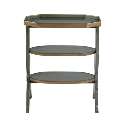 Butler Specialty Company - Hadley 22 in. W Octagonal Wood 3 Tier Side Table, Pastel Green - 2330482 view 3