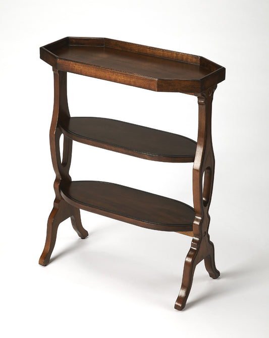 Butler Specialty Company - Hadley 22 in. W Octagonal Wood 3 Tier Side Table, Dark Brown - 2330024