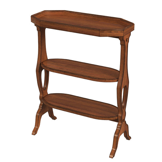 Butler Specialty Company - Hadley 22 in. W Octagonal Wood 3 Tier Side Table, Medium Brown - 2330101