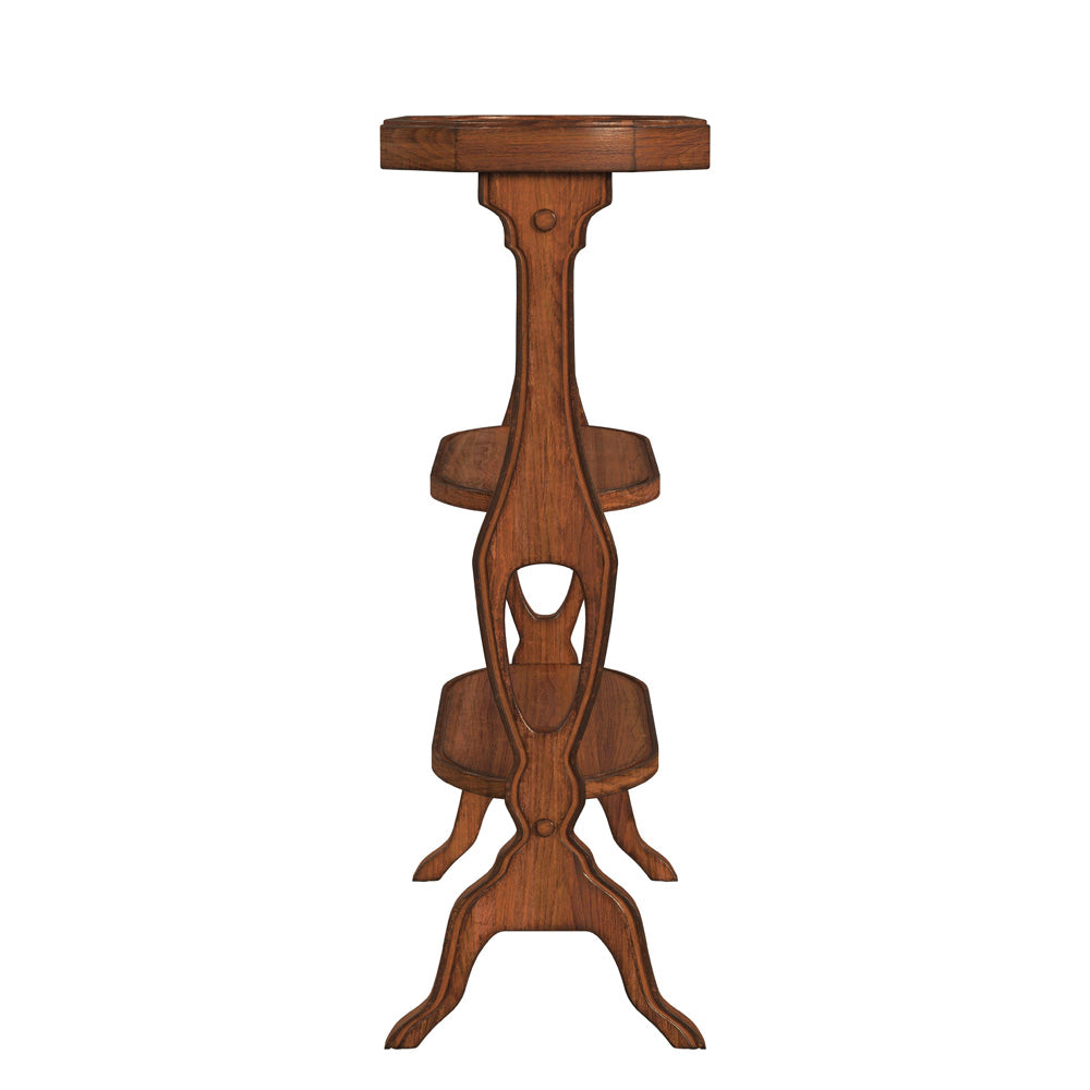 Butler Specialty Company - Hadley 22 in. W Octagonal Wood 3 Tier Side Table, Medium Brown - 2330101