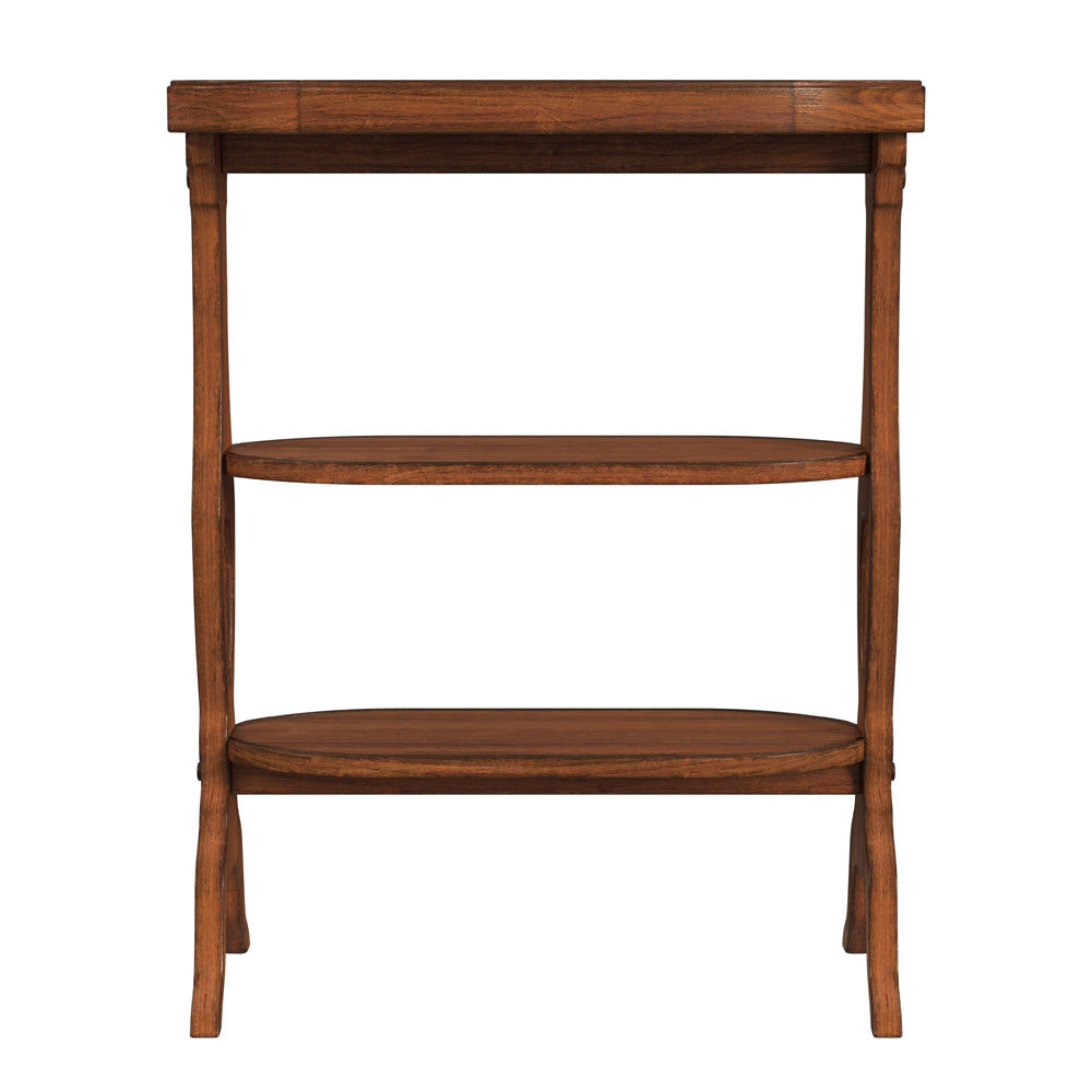 Butler Specialty Company - Hadley 22 in. W Octagonal Wood 3 Tier Side Table, Medium Brown - 2330101