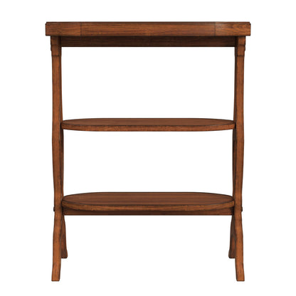Butler Specialty Company - Hadley 22 in. W Octagonal Wood 3 Tier Side Table, Medium Brown - 2330101