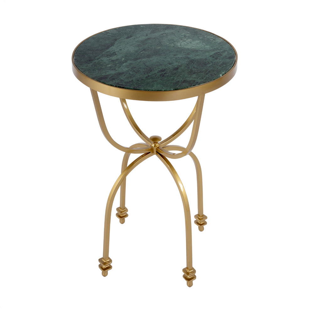 Butler Specialty Company - Hager 16 in. W Round Marble & Metal Side Table, Green - 2877475 view 1